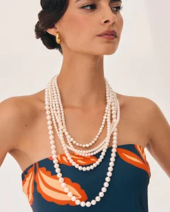 Collar De Perlas Abani De Sita Nevado