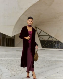 Vestido Traviata Manila Berenjena